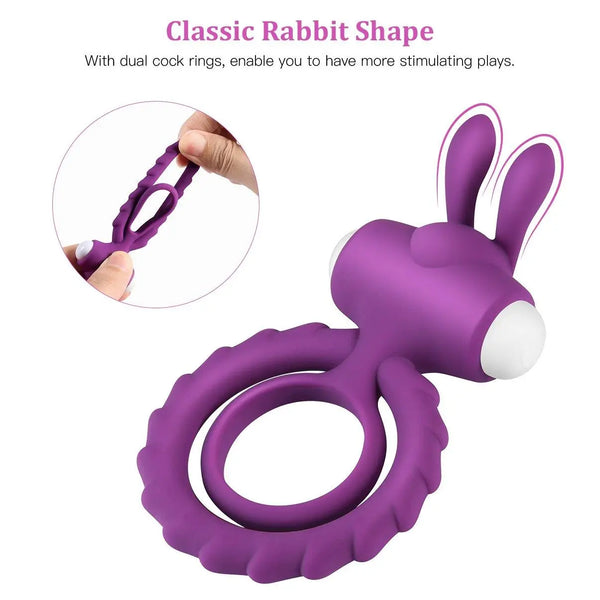 LacyMate™ Happy Rabbit Love Ring Lavah Intimates