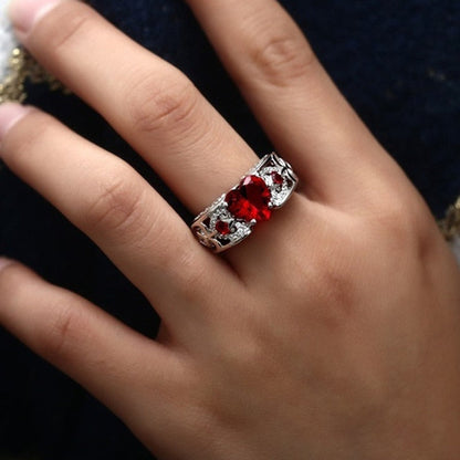 Heart Ruby Ring