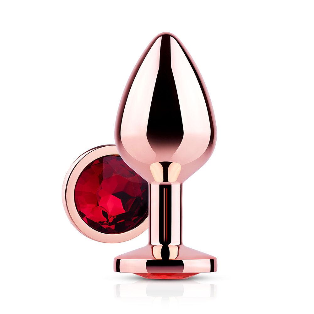 anal plug in Sexy Open Roses Medium Red Silicone Butt Plug w/ Rose Design main image 1