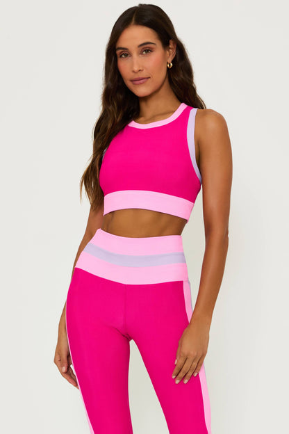 LacyMate™ Gwen Top Raspberry Colorblock
