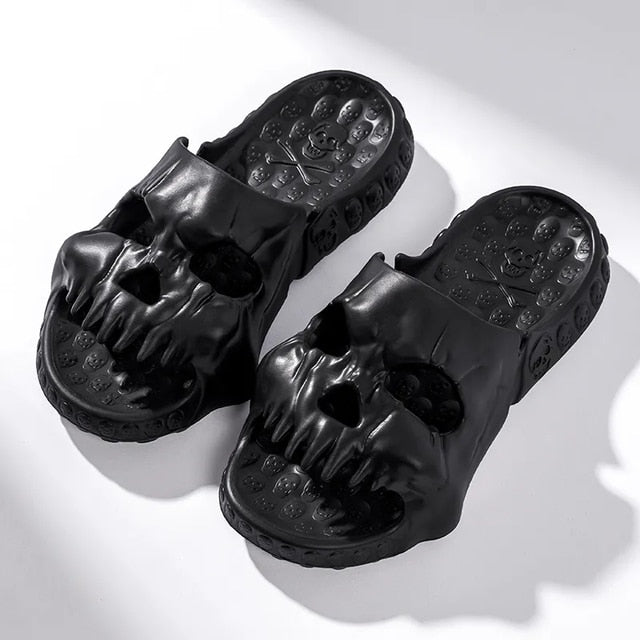 Unisex Skull Slippers