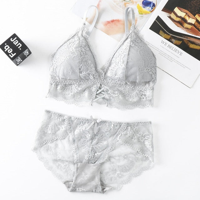 The Flower that Resembles You Bra Sets Fenland Clothes Store
