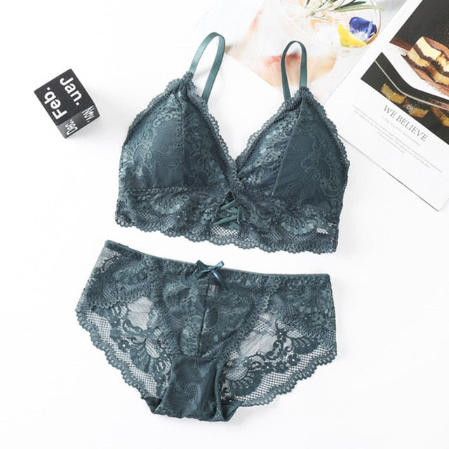 The Flower that Resembles You Bra Sets Fenland Clothes Store