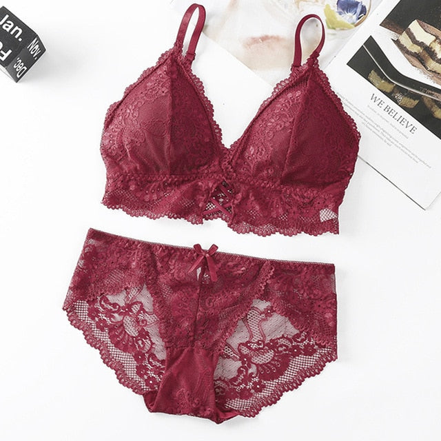 The Flower that Resembles You Bra Sets Fenland Clothes Store