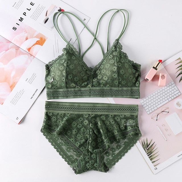 The Flower that Resembles You Bra Sets Fenland Clothes Store