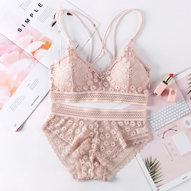 The Flower that Resembles You Bra Sets Fenland Clothes Store
