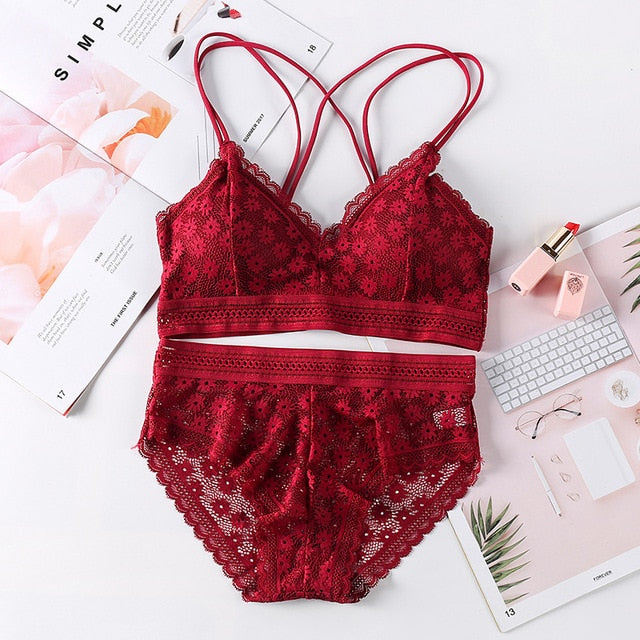The Flower that Resembles You Bra Sets Fenland Clothes Store