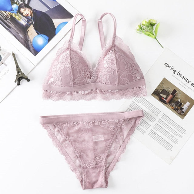 The Flower that Resembles You Bra Sets Fenland Clothes Store