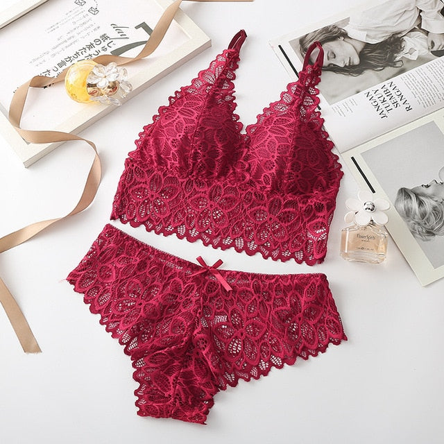 The Flower that Resembles You Bra Sets Fenland Clothes Store