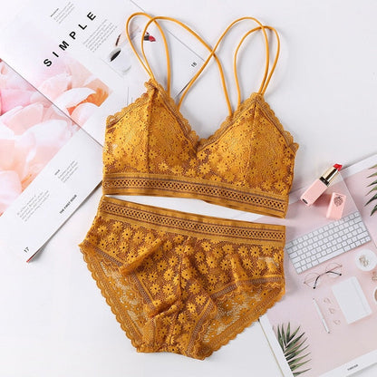 The Flower that Resembles You Bra Sets Fenland Clothes Store