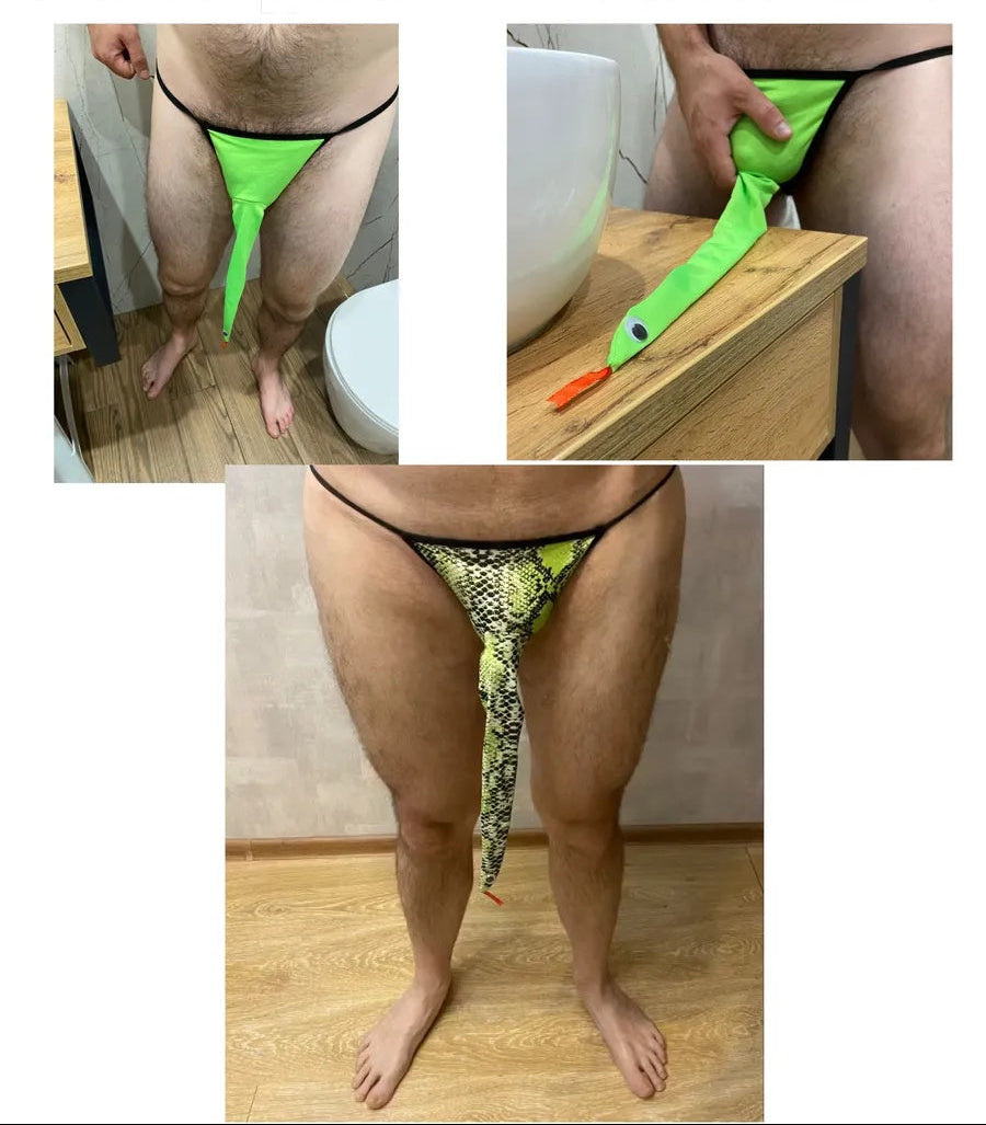 🔥 Funny Men 2025 🔥 Snakebite Thong for Men